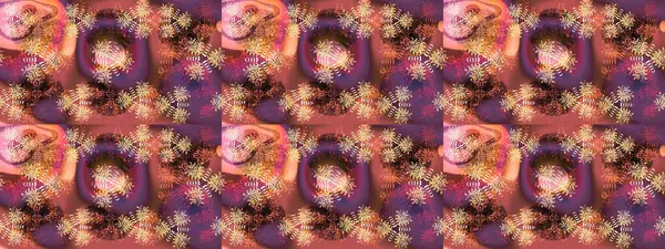 Kar taneleri deseni. Raster illüstrasyonu. Kar taneleri arka planda. Kar tanesi süsleme deseni. Arkaplanda soyut kar taneleri izole edilmiş düz tasarım.