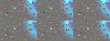 Egzotik çiçekler, gri renkte botanik parlak klasik doğa. Raster illüstrasyonu. Klasik tropikal doğal elementlerin suluboya seti.