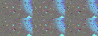 Asya tekstil tarzında. Güzel kumaş deseni. Düz Çiçek Elementleri Tasarımı. Raster illüstrasyonu. Renkli Bahar Teması eskiz kalıbı. Çiçek desenini çiz.