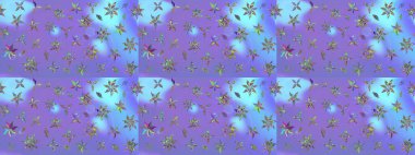 Mor renkli çiçekler. Sevimli çiçek raster deseni. Sketch Colour Spring Theme eskiz kalıbı. Düz Çiçek Elementleri Tasarımı.