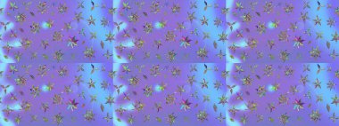 Küçük çiçekli basit bir çiçek çizimi. Mor renkli şirin çiçekler. Moda baskısı, albüm, ambalaj kağıdı ve duvar kağıdı için zarif dekoratif süslemeler. Raster illüstrasyonu.