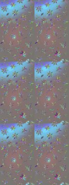 Vadinin gri renkli çiçekleri. Eskiz arkaplan modeli. Suluboya, elle çizilmiş. Raster - stok.