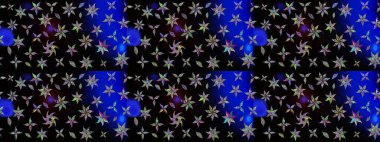 Çiçekli zambakların eskiz geçmişi. Parlak çiçekli kolaj çiçekleri siyaha boyanmış. Çiçek tasarımı için inanılmaz kolaj cennet tarzı..