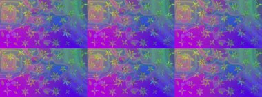 Renkli Bahar Teması eskiz kalıbı. Düz Çiçek Elementleri Tasarımı. Parlak arkaplan eskiz desenli çiçekli fantezi tasarımı.