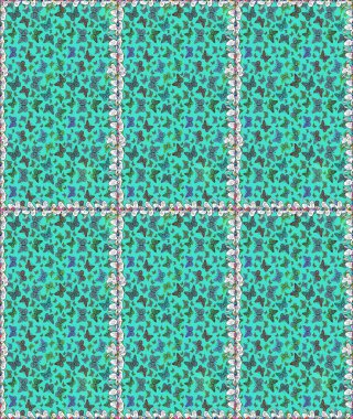 Raster illüstrasyonu. Mavi renklerle çizilmiş sevimli kelebek deseni. Tekstil, duvar kâğıtları, web sayfası arkaplanları ve yüzey dokuları için mükemmel. Tropikal temada kelebek çiçek deseni.