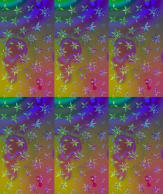 Düz Çiçek Elementleri Tasarımı. Kahverengi renkli çiçekler. Çiçekli eskiz çizimi. Renkli Yaz Teması çizim şablonu.