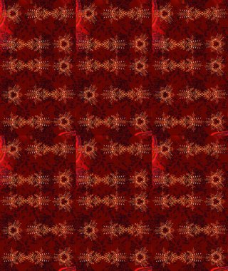 Renkli arka planda izole tatlı kar taneleri. Kar taneli kırmızı, siyah ve kahverengi renkler. Raster illüstrasyonu.