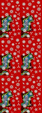 Kırmızı renkte manzaralı çiçek deseni. Çiçek kompozisyonu, el boyası, hassas şablon. Üst manzara, yumuşak stil. Sevgililer günü ve tebrik kartı konsepti için şık bir davet.