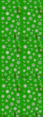 Raster düz çiçek çizim deseni. Hediye ambalaj kağıdı, tebrik kartları, posterler ve pankart tasarımı. Yeşil renkte çiçekler.