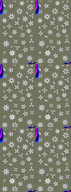 Çiçekli yaz çiçekleri. Küçük çiçekte güzel bir desen. Küçük renkli çiçekler. Moda baskıları için zarif bir şablon. Motley illüstrasyonu. Çizim.