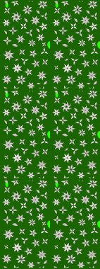 Patlayan çiçekler soyut olarak yerleştirilmiş. Raster deseni. Yumuşak, yeşil renkli bahar çiçekleri. Raster illüstrasyonu.