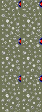 Çiçekli yeşil renkte bir çiçek deseni çiz. Suluboya tarzında yeşil renkte çiçekler.