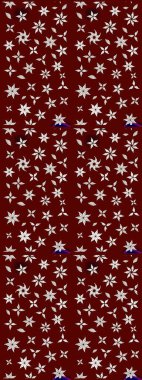 Parlak renkli çiçekli ve kırmızı yapraklı harika bir çiçek deseni. Moda baskıları için zarif bir şablon. Modern çiçek arkaplanı. Halk stili.