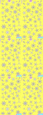 Küçük bir çiçekte eskiz deseni. Hoş bir çiçek geçmişi var. Güzel kumaş deseni. Raster illüstrasyonu.