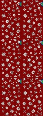 Patlayan çiçekler soyut olarak yerleştirilmiş. Raster deseni. Kibarca, kırmızı renkte bahar çiçekleri. Raster illüstrasyonu.