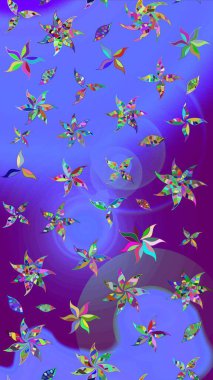 Çiçekli yumuşak bir eskiz şekli. Raster çiçekleri klasik tarzda çizilmiş. Yumuşak, mor renkte bahar çiçekleri. Raster illüstrasyonu.