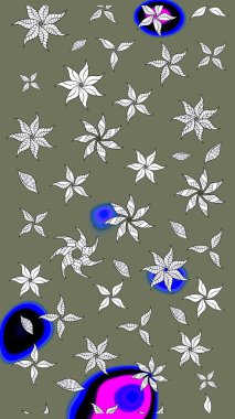 Eskiz modeli etnik tasarım. Çiçekleri, deniz kabukları, mandalaları ve suluboya efektleriyle donanma geçmişi. Yatak çarşafları, ceket, paket tasarımı, kumaş ve moda kavramları için tekstil baskısı.