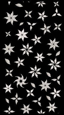 Çiçek desenli eskiz. Siyah renkli çiçekler. Renkli Bahar Teması eskiz kalıbı. Düz Çiçek Elementleri Tasarım Raster illüstrasyonu.