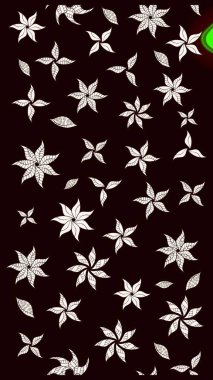 Renkli desenli eskiz deseni, siyah çiçekler ve dekoratif elementlerle. Eskiz geçmişi. Raster illüstrasyonu. Kumaş, tekstil, duvar kağıdı baskısı için. Antika retro tarzı.