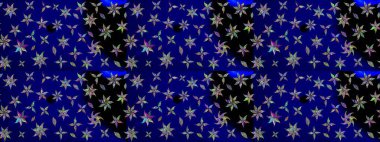 Eski usul. Raster illüstrasyonu. Tomurcukları papatya çiçekleri olan sevimli bir çiçek deseni. Eskiz geçmişi. Miles Fleur, süslü püslü bir süs. Kumaş, tekstil ve duvar kağıdı baskısı için..