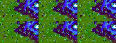 Renkli Bahar Teması eskiz kalıbı. Raster Şirin kumaş deseni. Eskiz klasiği. Düz Çiçek Elementleri Tasarımı.