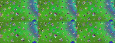 Renkli Bahar Teması eskiz kalıbı. Düz Çiçek Elementleri Tasarımı. Raster illüstrasyonu. Yeşil renkte zarif çiçekler ve suluboya..