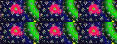 Gri renklerde bahar çiçekleri. Raster illüstrasyonu. Raster çiçek desenli ve çiçekli..