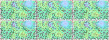 Şirin kelebeklerin kusursuz desenleri. Moda Kumaşı Tasarımı. Mavi ve yeşil renkli resimler. Raster. El çizimi illüstrasyon.