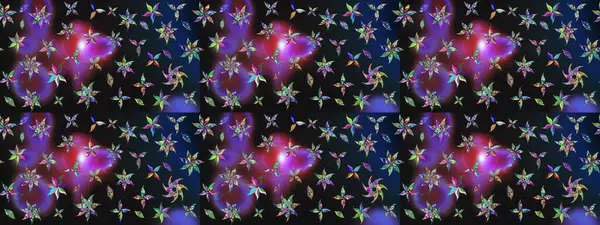 Çiçekli karalama şeklinde Raster çiçek deseni. Gri renkli çiçekler. Nazik, narin çiçek arkaplanı.