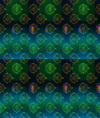 Mavi, yeşil ve siyah renkte çiçekler olan çiçek deseni çiz. Suluboya tarzında mavi, yeşil ve siyah renkte çiçekler.