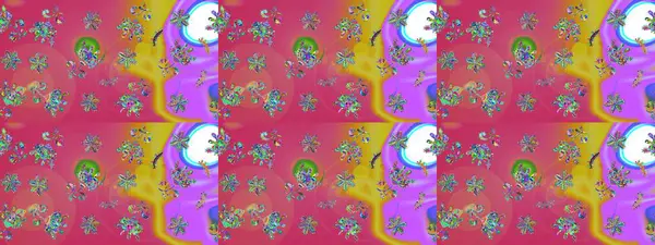 Raster illüstrasyonu. Pembe renklerde. Çiçekli güzel suluboya desen.