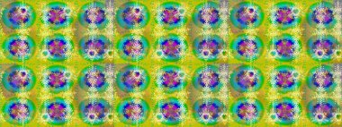 Noel yeşili, sarı ve mavi. Sihirli yeşil, sarı ve mavi tatil soyut arka plan yıldız ve düşen kar taneleri. Raster illüstrasyonu.