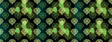 Klasik raster sarısı, kusursuz desen. Çiçek süsü kumaş deseni, cam, çiçek desenli metal yeşil, siyah ve mavi altın elementli..