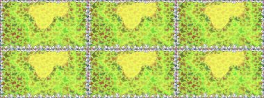 Giysiler için böcek kumaşı klipsleri tekrarlanıyor. Yeşil ve sarı renkte, pürüzsüz kelebek deseni. Davetiye, kart ve parmak izi için basit kadınsı bir model. Uçan kelebek keten temalı Raster.