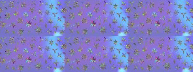 Yumuşak, yaz çiçekli arka plan. Çiçekli karalama şeklinde Raster çiçek deseni. Mor renkte çiçekler.