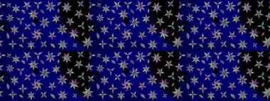 Mavi renkli çiçekler. Renkli Bahar temalı eskiz modeli. Düz Çiçek Elementleri Tasarım Raster illüstrasyonu. Çiçekli çiçek deseni, suluboya..