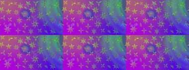 Motley illüstrasyonu. Küçük çiçekte güzel bir desen. Robot resim. Moda baskıları için zarif bir şablon. Küçük renkli çiçekler. Çiçekli bahar çiçekleri.