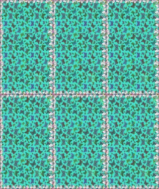 Raster illüstrasyonu. Mavi renklerle çizilmiş sevimli kelebek deseni. Tekstil, duvar kâğıtları, web sayfası arkaplanları ve yüzey dokuları için mükemmel. Tropikal temada kelebek çiçek deseni.