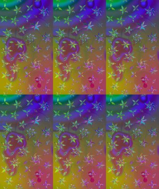 Düz Çiçek Elementleri Tasarımı. Kahverengi renkli çiçekler. Çiçekli eskiz çizimi. Renkli Yaz Teması çizim şablonu.