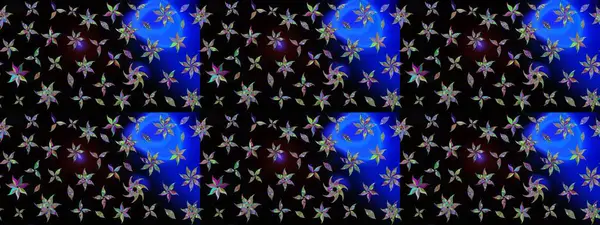 Çizim kalıbı. Renkli süs kenarı. Siyah renklerde. Çiçek duvar kağıdı. Hint süsü. Raster illüstrasyonu.