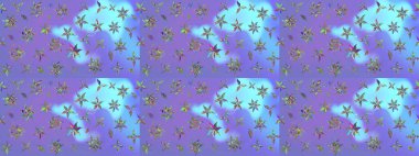 Raster illüstrasyonu. Robot resim. Küçük çiçekte sevimli çiçek deseni var..