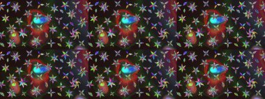 Düz Çiçek Elementleri Tasarımı. Gri renkli çiçekler. Sevimli çiçek raster deseni. Renkli Bahar Teması çizim şablonu.