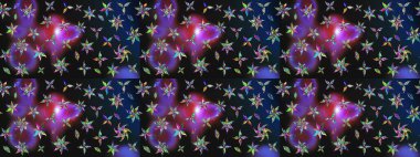 Çiçekli karalama şeklinde Raster çiçek deseni. Gri renkli çiçekler. Nazik, narin çiçek arkaplanı.