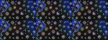 Robot resim. Küçük çiçekteki sevimli çiçek deseni. Raster illüstrasyonu.