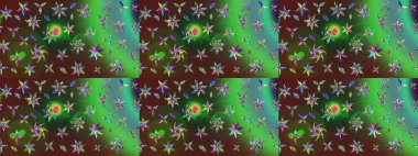 Anti-stres için soyut örnek sayfası. Yeşil renklerde. Raster illüstrasyonu.