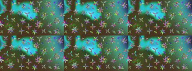 Eskiz klasiği. Raster Şirin kumaş deseni. Düz Çiçek Elementleri Tasarımı. Renkli Bahar Teması çizim şablonu.