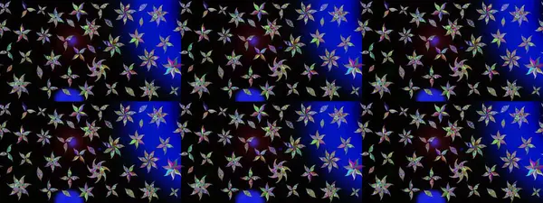 Raster deseni. Nazik, yaz çiçekleri siyah renklerde. Raster illüstrasyonu. Küçük çiçekte sevimli çiçek deseni var..