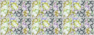 Düz Çiçek Elementleri Tasarımı. Renkli Bahar Temalı Kusursuz Arkaplan. Tarafsız renklerde çiçekler. Raster illüstrasyonunda kusursuz çiçek deseni.