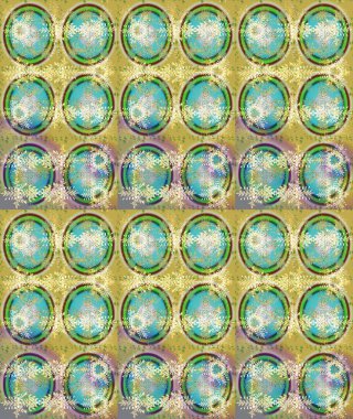 Kar tanesi nötr, yeşil ve sarı renklerde izole edilmiş. Raster illüstrasyonu. Raster illüstrasyonu. Kar Tanesi Simgesi.