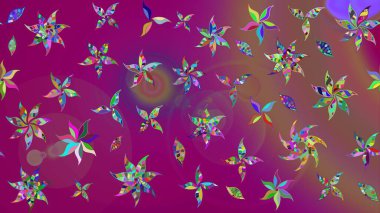 Raster güzel bir çiçek deseni çizmiş. Bahar mevsimi. Tatil havası. Nazik romantik baskı. Mor renkte çiçekler.